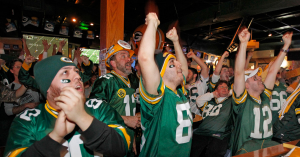 Packers Fans at bar