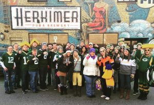 Packer fans at the Herkimer Pub & Brewery in Minneapolis