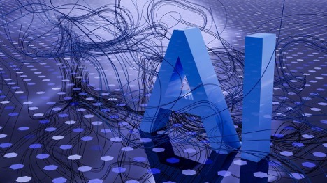 An illustration saying AI.
